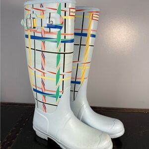 Hunter Original Tall Rock Tartan Size 10